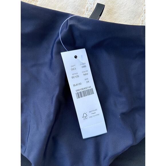NWT J.Crew Curved-waist‎ Cheeky Bikini Bottom, Navy, 2XL - Picture 3 of 5
